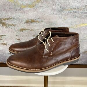 Steve Madden Chukka Boots Shoes Mens Size 17 Brown Leather P-IVON 982 WOOD